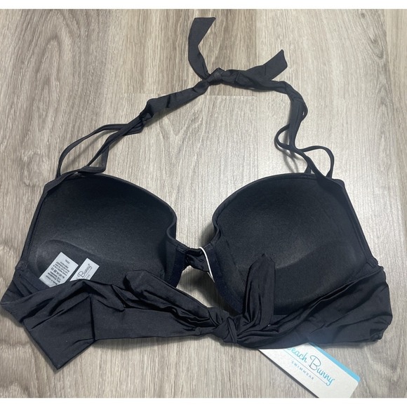 Beach Bunny Kennedy Push Up Bikini Top & Kate Full Bottoms Size 3X NWT Black Rib - Picture 7 of 11